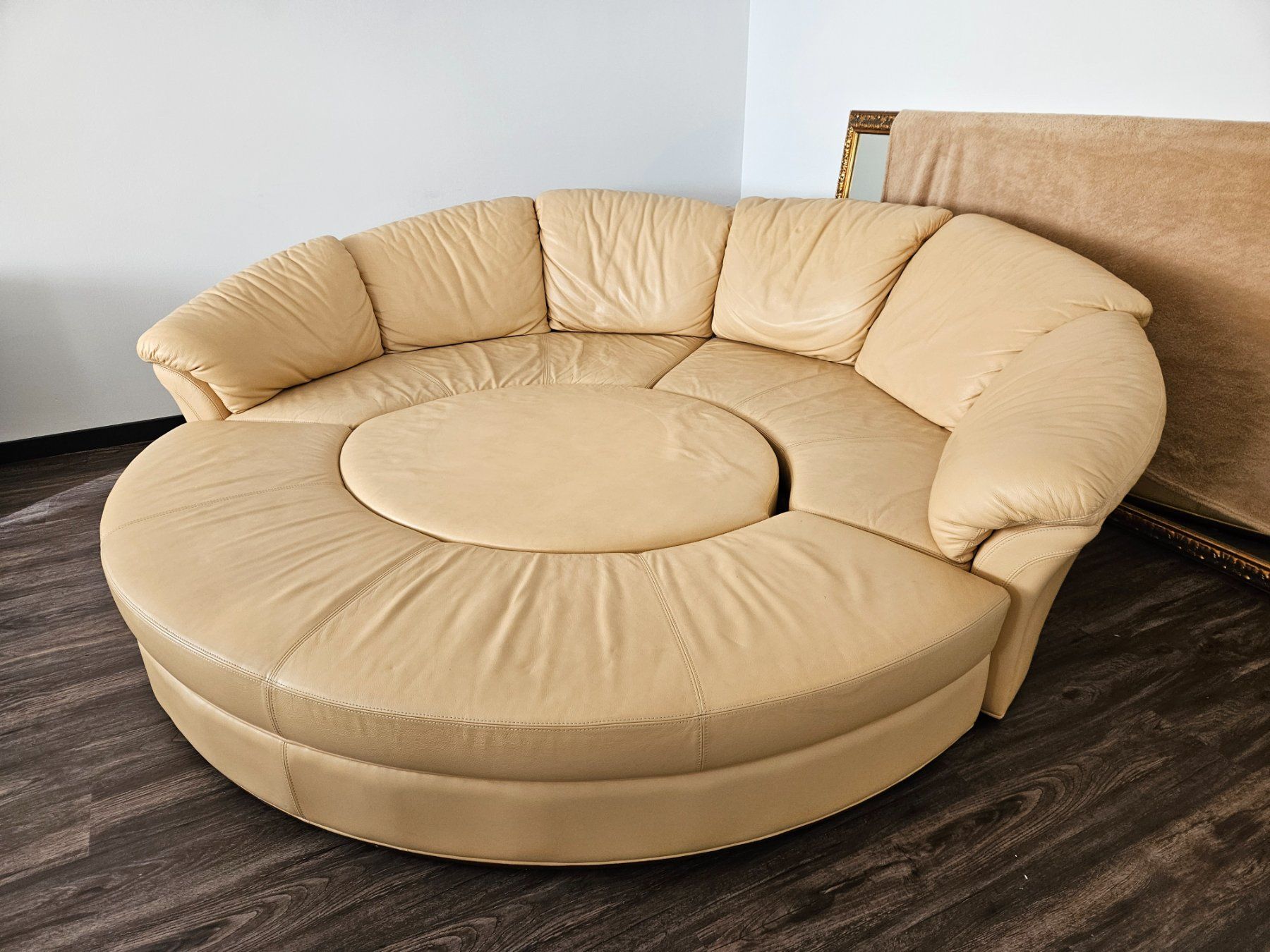Divani: Ecksofa Leder beige mit Beistelltisch Nieri Planet – Nuovo (secondo la descrizione) da Oberstammheim venduto da Dachs28 4