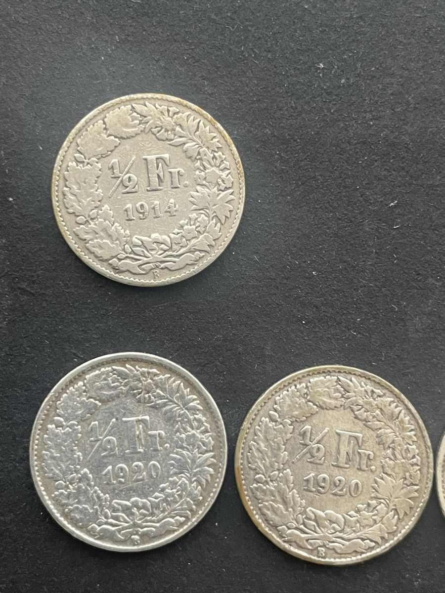 Alle Münzen: 8 x -.50 Silber CH Jahr diverse – Gebraucht aus Meierskappel von Hala03 3
