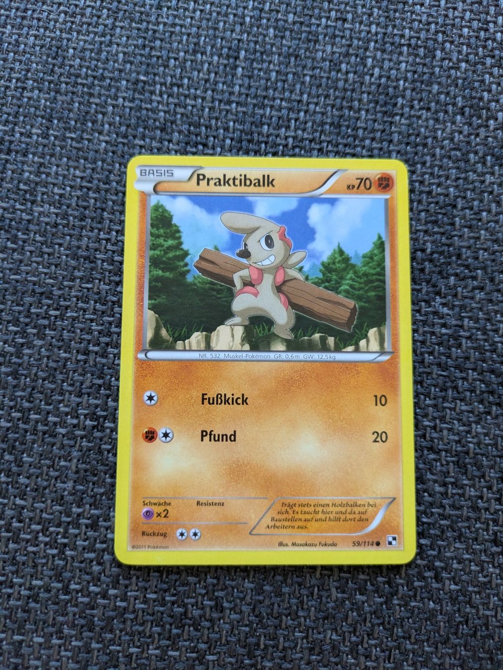 Pokémon Carte collezionabili: TIMBURR, BLACK & WHITE, BLW59, COM, 2011, GER, GD – Usato da Losone venduto da AlpineLayer
