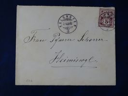 Brief 1892 von Kalchofen nach Heimiswyl, via Burgdorf