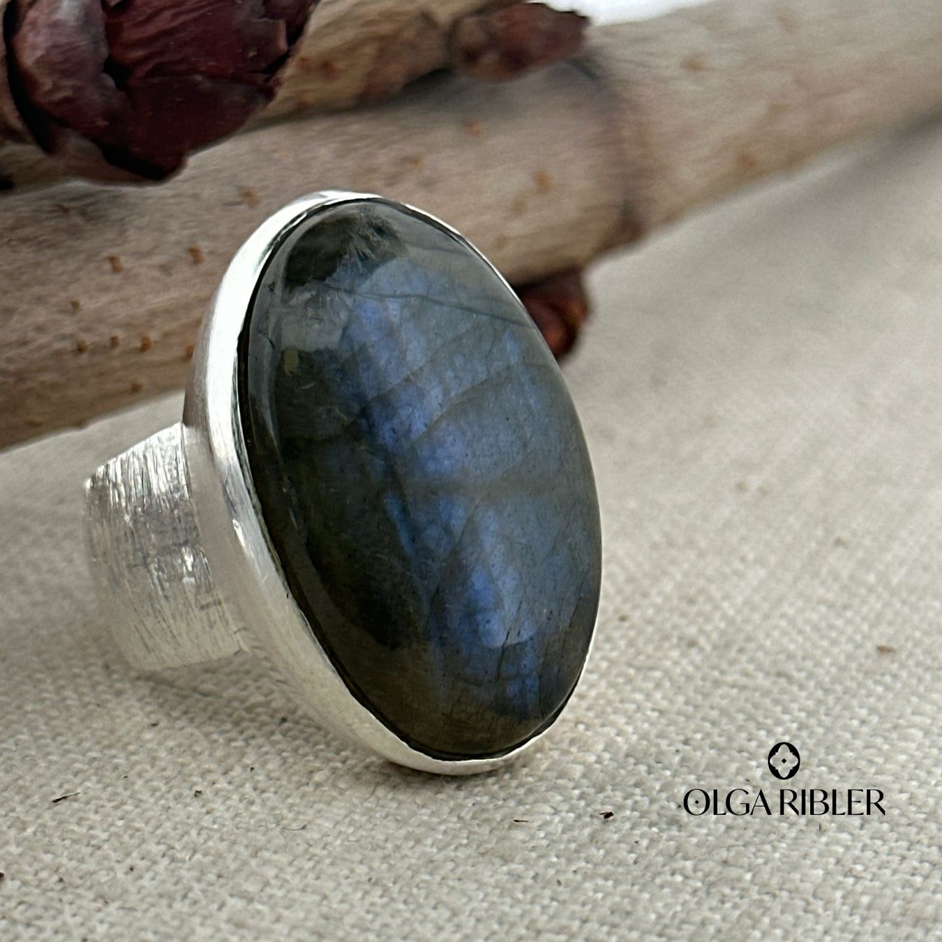 Olga Ribler Anelli: Labradorite Silberring Grösse 62 – Nuovo (secondo la descrizione) da Luzern venduto da Schmuckoutlet 2