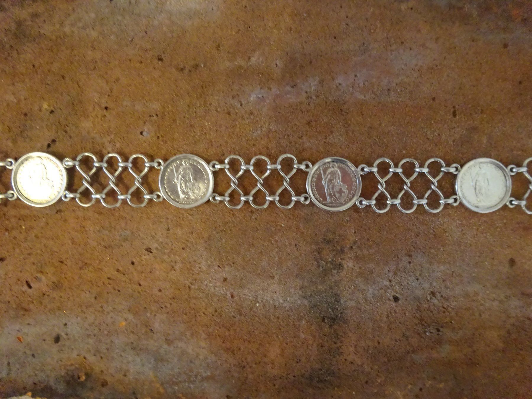 Armbänder & -reifen: Münzarmband 1950 / 800 Silber – Gebraucht aus Esslingen von FetteSchnecke 6