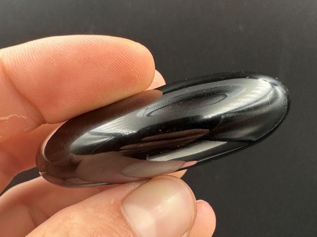 Minerali & Pietre curative: Obsidian Handschmeichler Heilstein – Nuovo e nell'imballaggio originale da Männedorf venduto da Handschmeichler 2