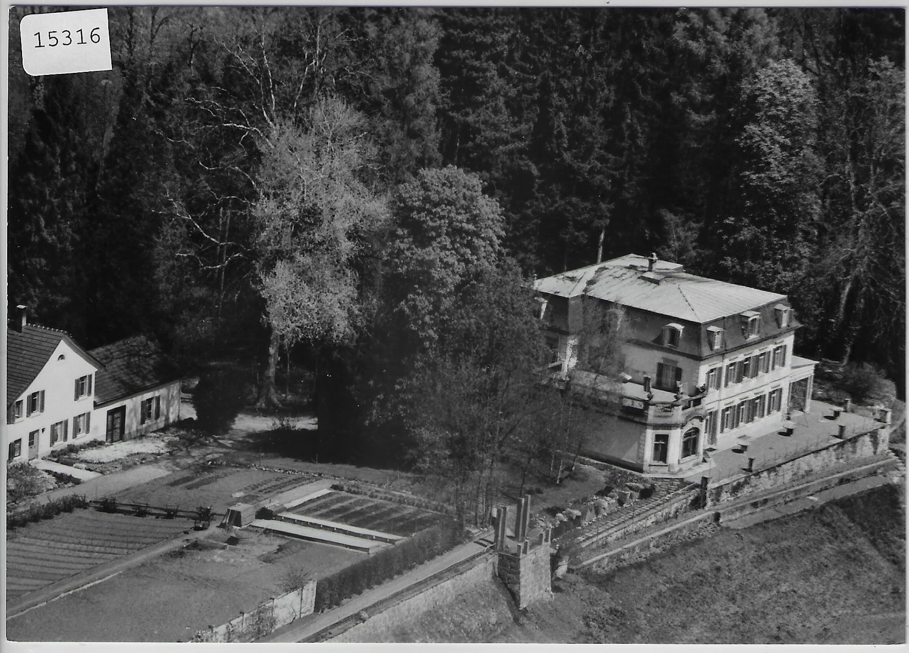 Cartoline postali: Flugaufnahme Erholungsheim Goldenberg – Antico da Ettingen venduto da Kartenplanet