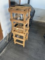 2 x Standflasche / Glasballon 25 Liter mit Holzrahmen