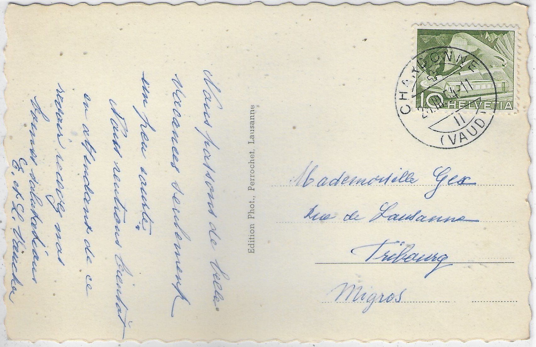 Cartoline postali: Maison de vacances Co-op - Jongny sur Vevey – Usato da Ettingen venduto da Kartenplanet 1