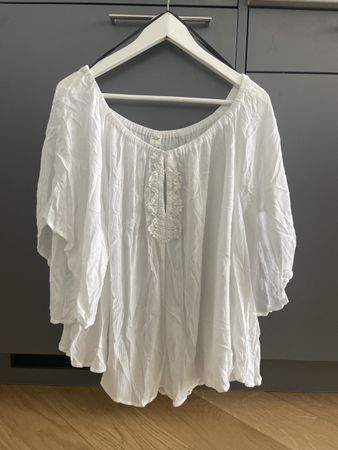Weisse off shoulder Tunika, Gr. S