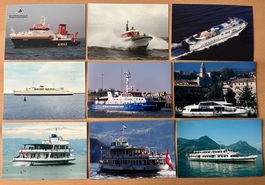 9 verschiedene Fotos Personen- und Behördenschifffahrt (D)