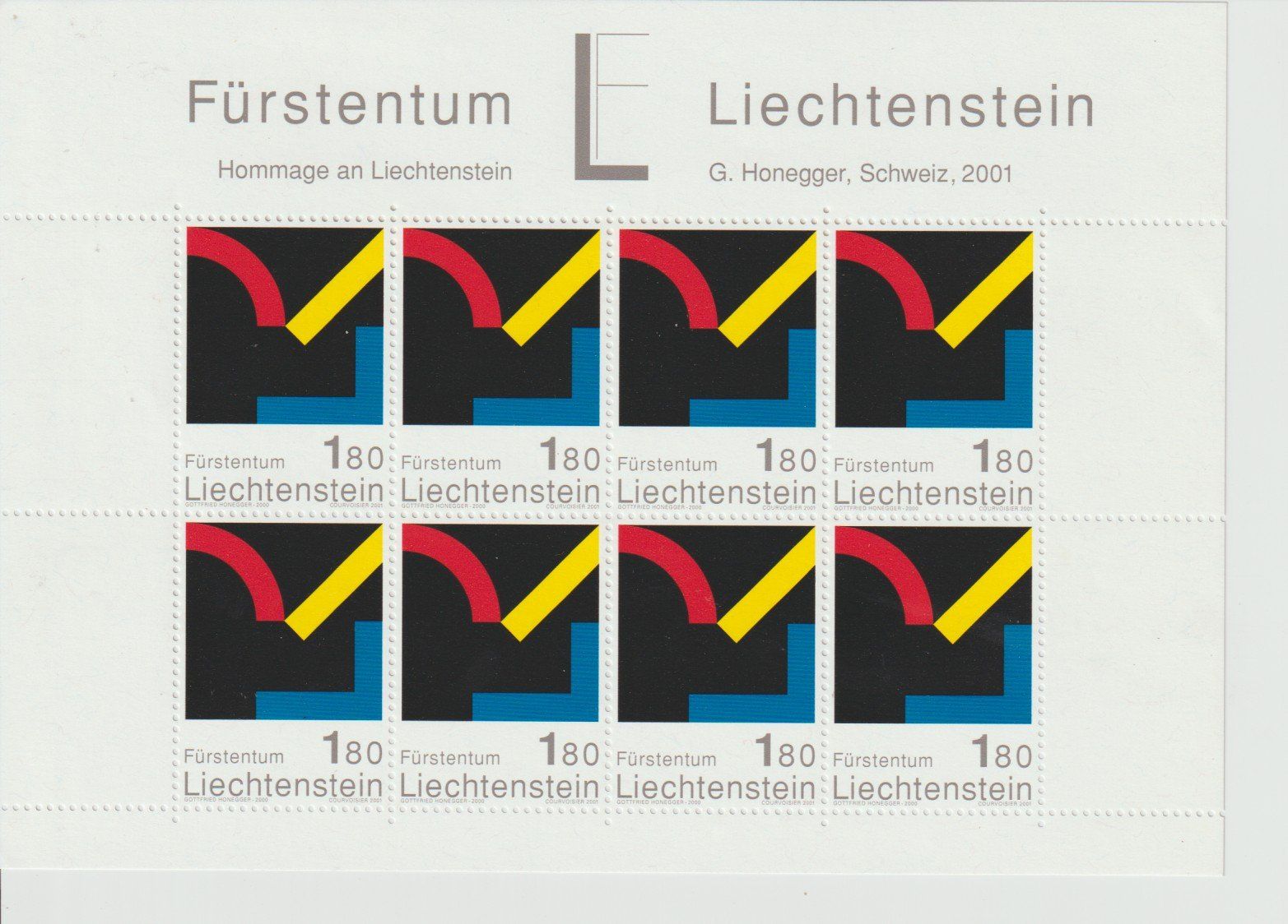 Tous les timbres: G. Honegger 2001  1 KB ** – Neuf (Voir description) à Lausanne par Whorvath