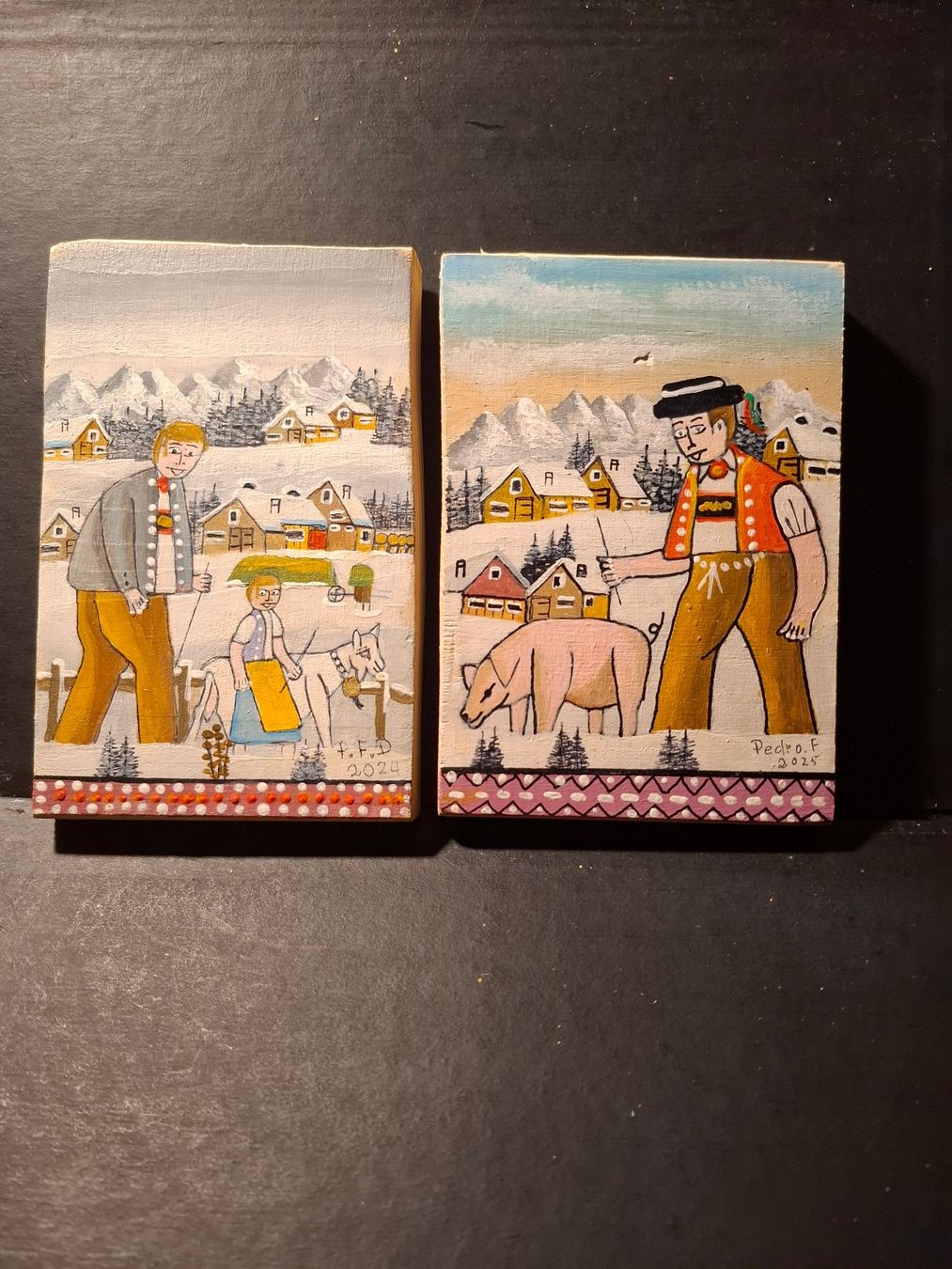 Dipinti: wunderschönes winter Mini Bild ** 42 ** 44 – Usato da Zürich venduto da Soragno50
