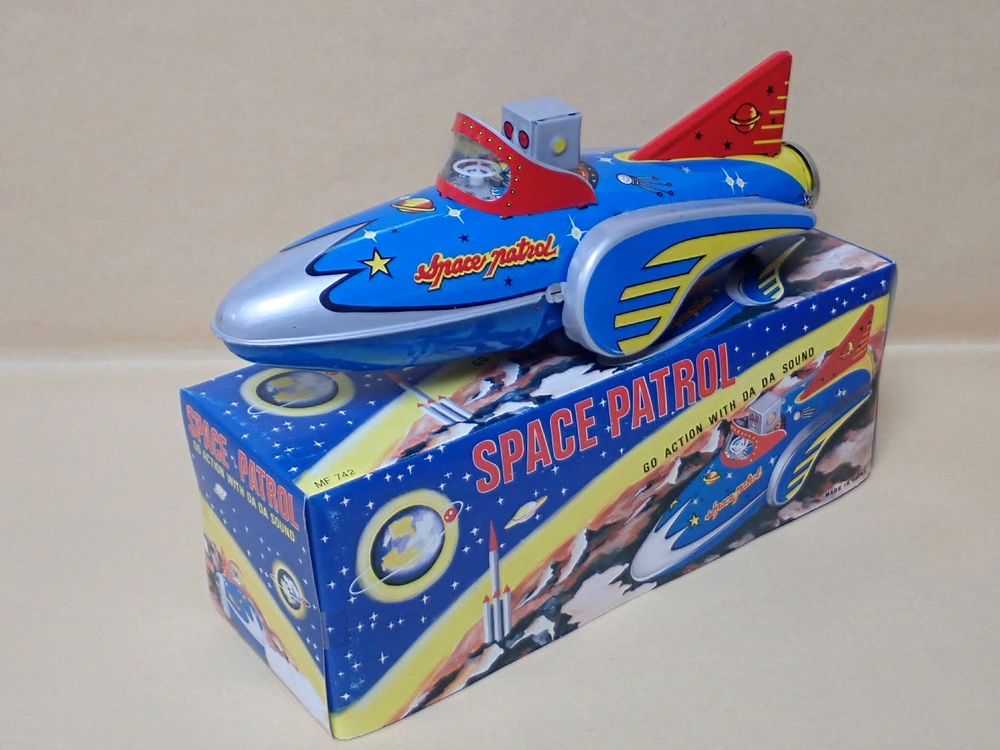FUSÉE SPACE PATROL Métalmania 70 Vintage TIN TOY Flying Boat MF742 JOUET TÔLE EUR 35,00 - FR