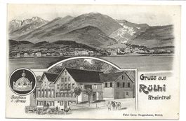 Gruss aus Rüthi (SG) Rheintal - Gasthaus zur Krone - 1909