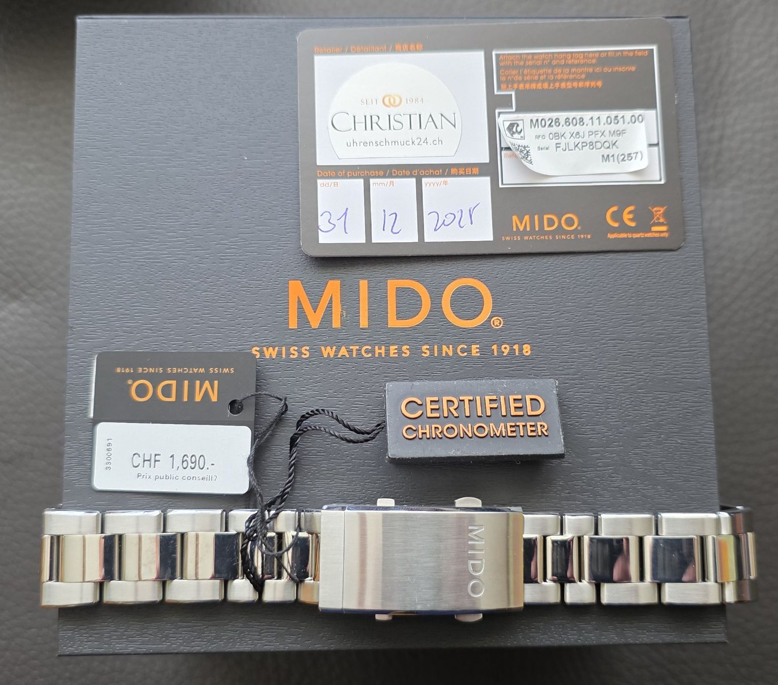 Mido Orologi: Mido OceanStar 600, Chronometer, 2. Armband, OVP – Nuovo (secondo la descrizione) da Dietschwil venduto da gerd. 1