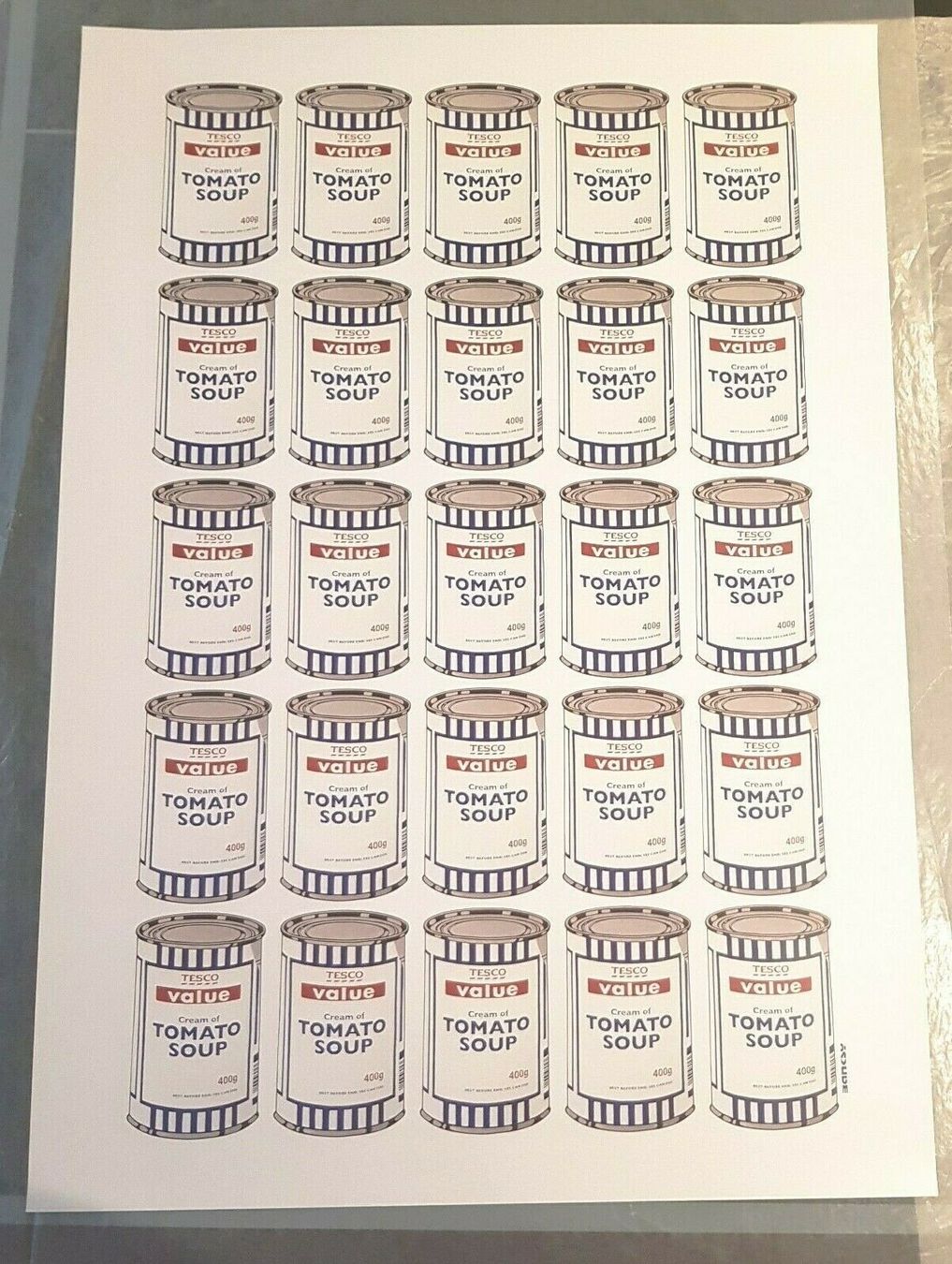 Grafica & Litografie: Banksy - Original Tesco Value Tomato Soup Cans Lithograph – Usato da Petit-Lancy venduto da Art_Collector