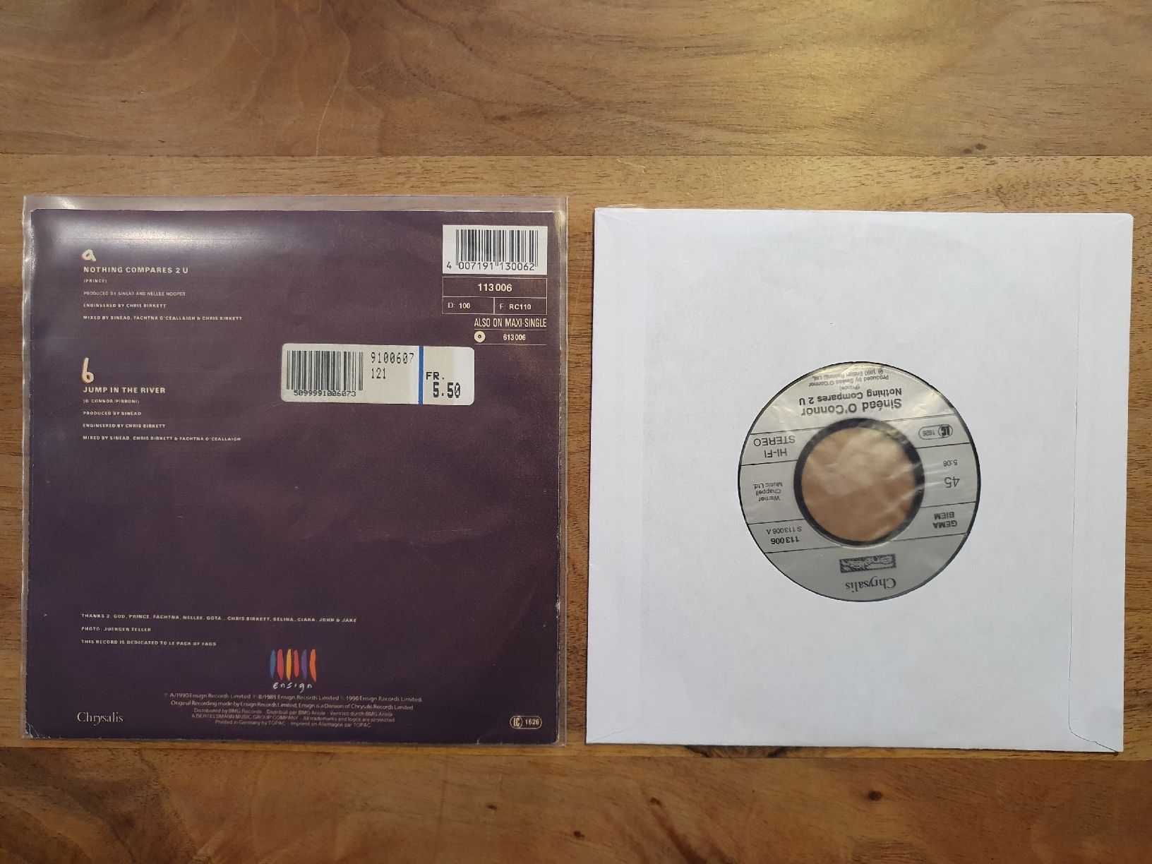 Dischi in vinile: Sinéad O'Connor - Nothing Compares 2 U (7" Single) – Usato da Sirnach venduto da dimitri1963 1