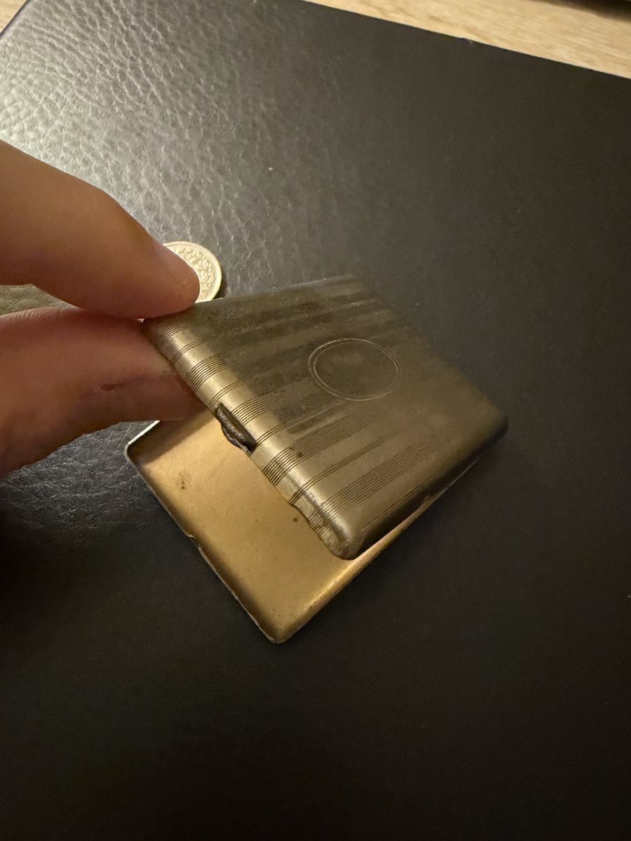 Accendini: Vintage Streichholz-Etui versilbert ca. 1920 – Usato da Binningen venduto da Cchatz 2