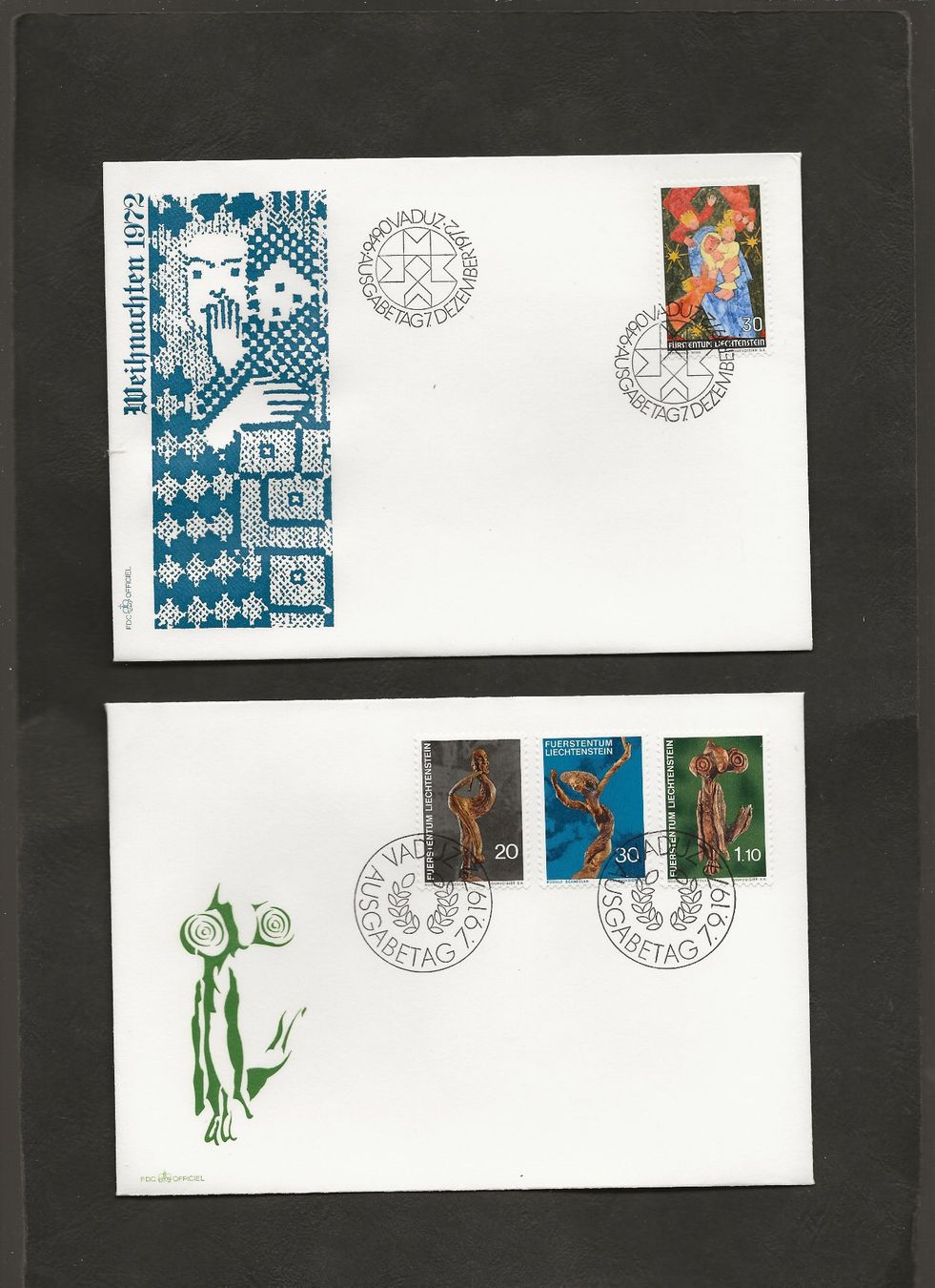Tutti i francobolli: 11 FDC Liechtenstein 1972 1987 1988 – Usato da Au ZH venduto da xelagreb01 3