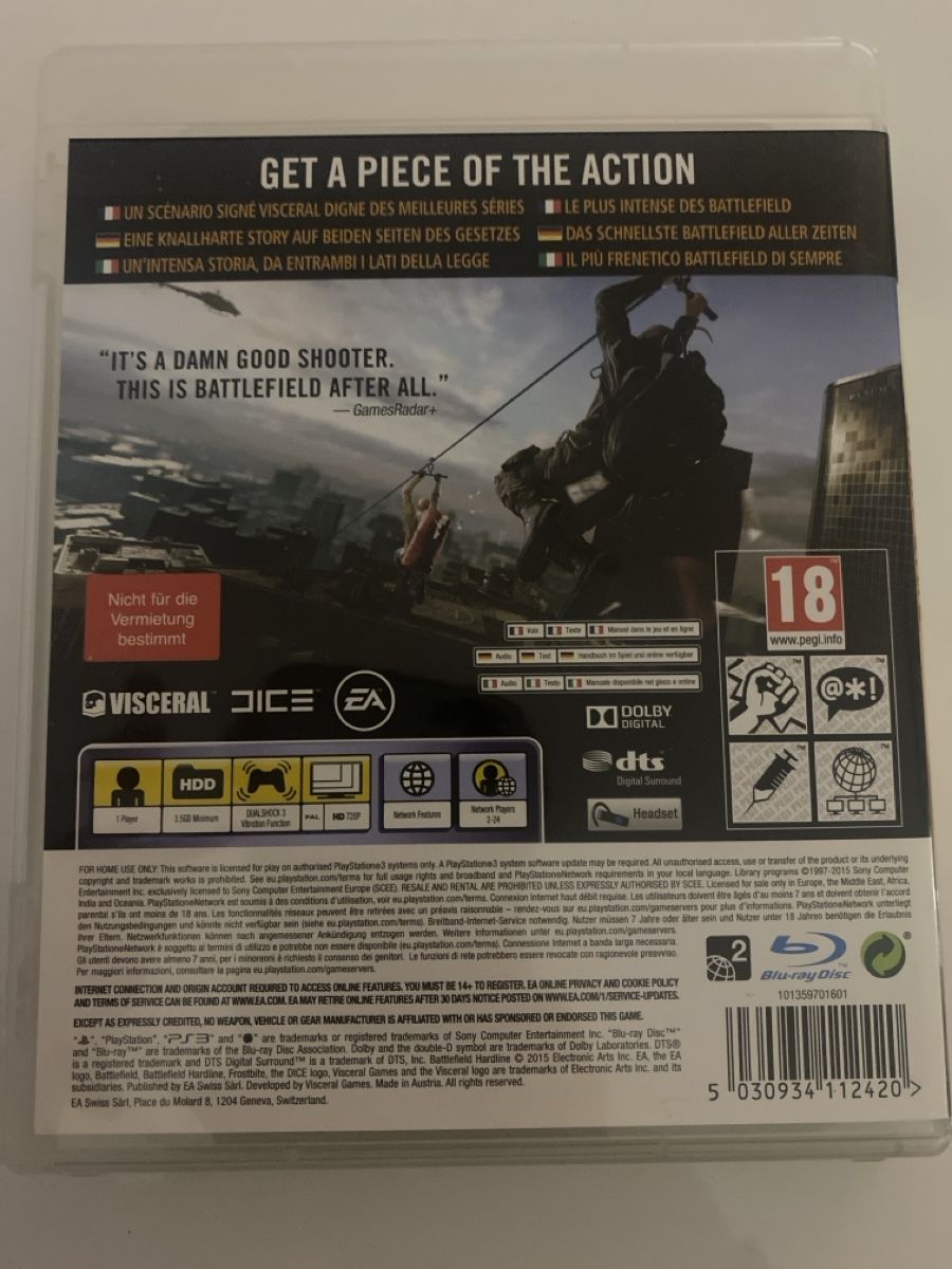 Sony Giochi: Battlefield Hardline - PS3 – Usato da Suhr venduto da SchnapperCH 1