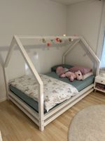 Hausbett Kinderbett 120 × 200 cm, weiss