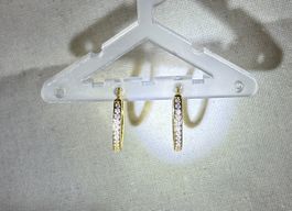 Silver 925 gold plated hoop earringd