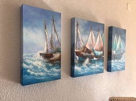 Triptico Bateaux