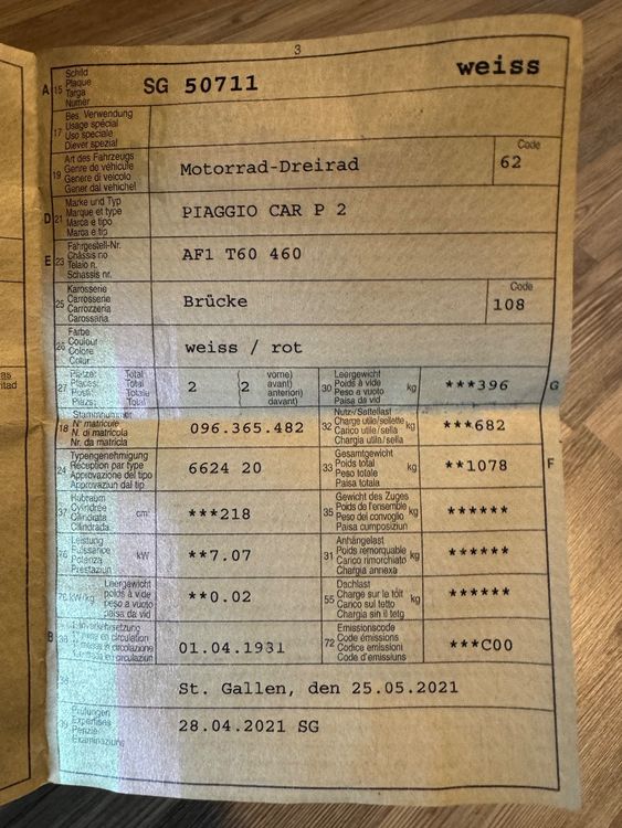 Piaggio Ape P2 (2 Takt) Kaufen auf Ricardo