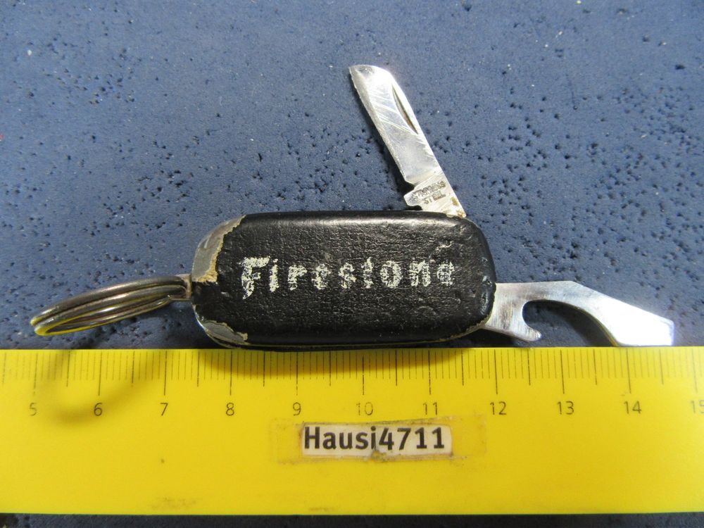 KEY-RING SCHLÜSSEL-ANHÄNGER FIRESTONE MESSER 2KLINGEN GEF. (Gebraucht ...