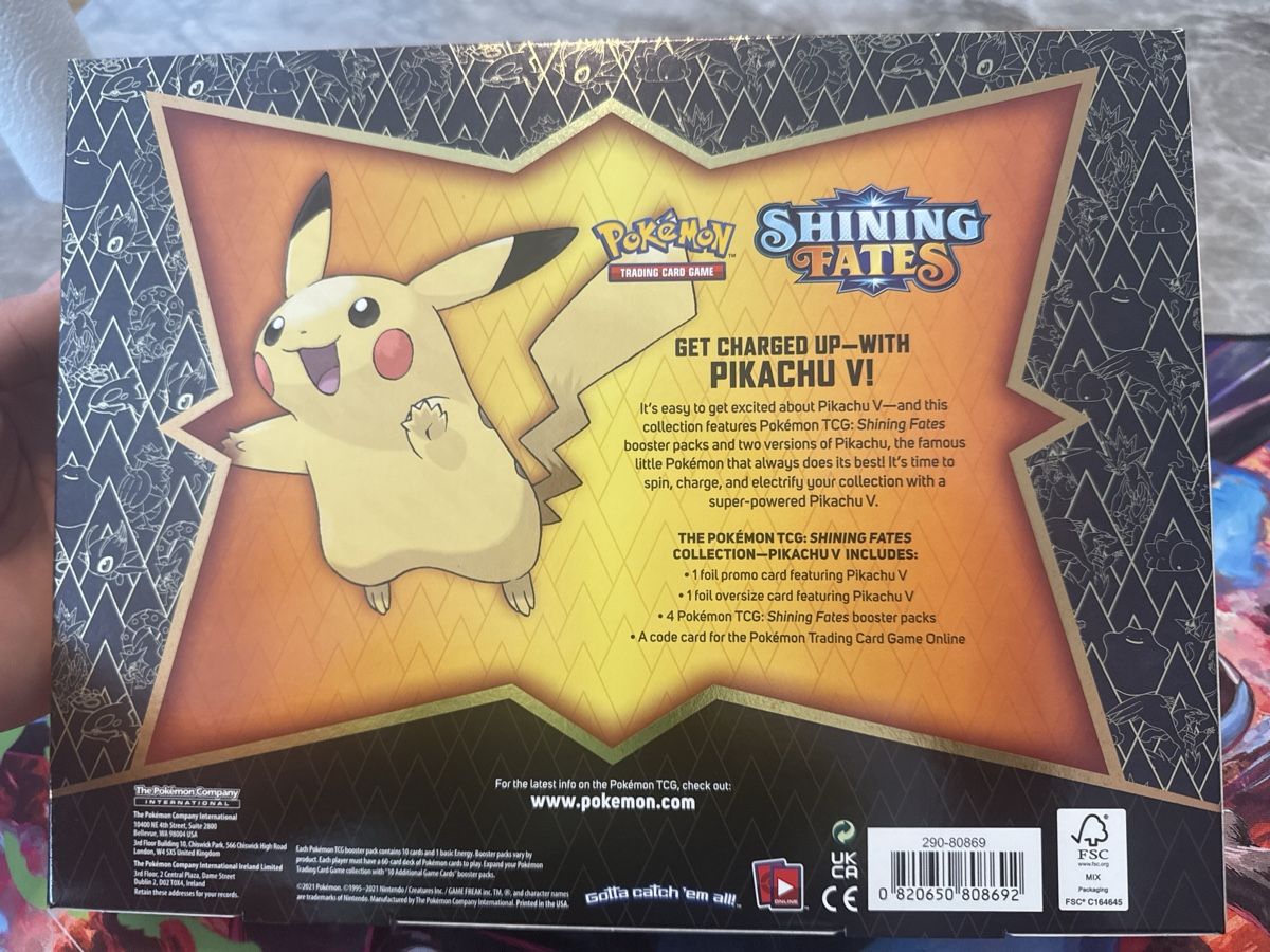 Pokémon Carte collezionabili: Pokemon Shining Fates: Pikachu V Collection – Nuovo e nell'imballaggio originale da Buchs ZH venduto da ber_wjl8 1