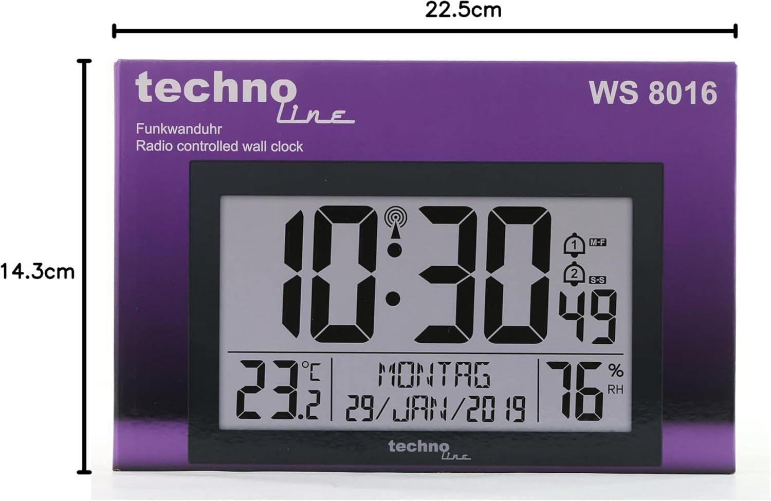 Stand- & Wanduhren: Funk-Wand-Uhr mit Temperaturanzeige – Neu und originalverpackt aus Nuglar von SaleRitter 1