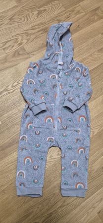 Baby Overall Smile Fleece Regenbogen Grösse 80