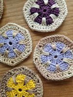 6 Häkel Glas Coaster Untersetzer 'Juniper' handgemacht