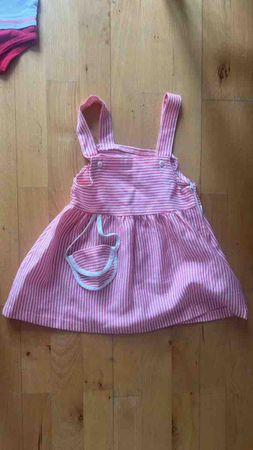 Kinderkleid Grösse Pink/Weiss gestreift ca. Gr.80
