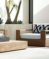 Sessel Outdoor Gartensessel Loungesessel Teak Gartenmöbel
