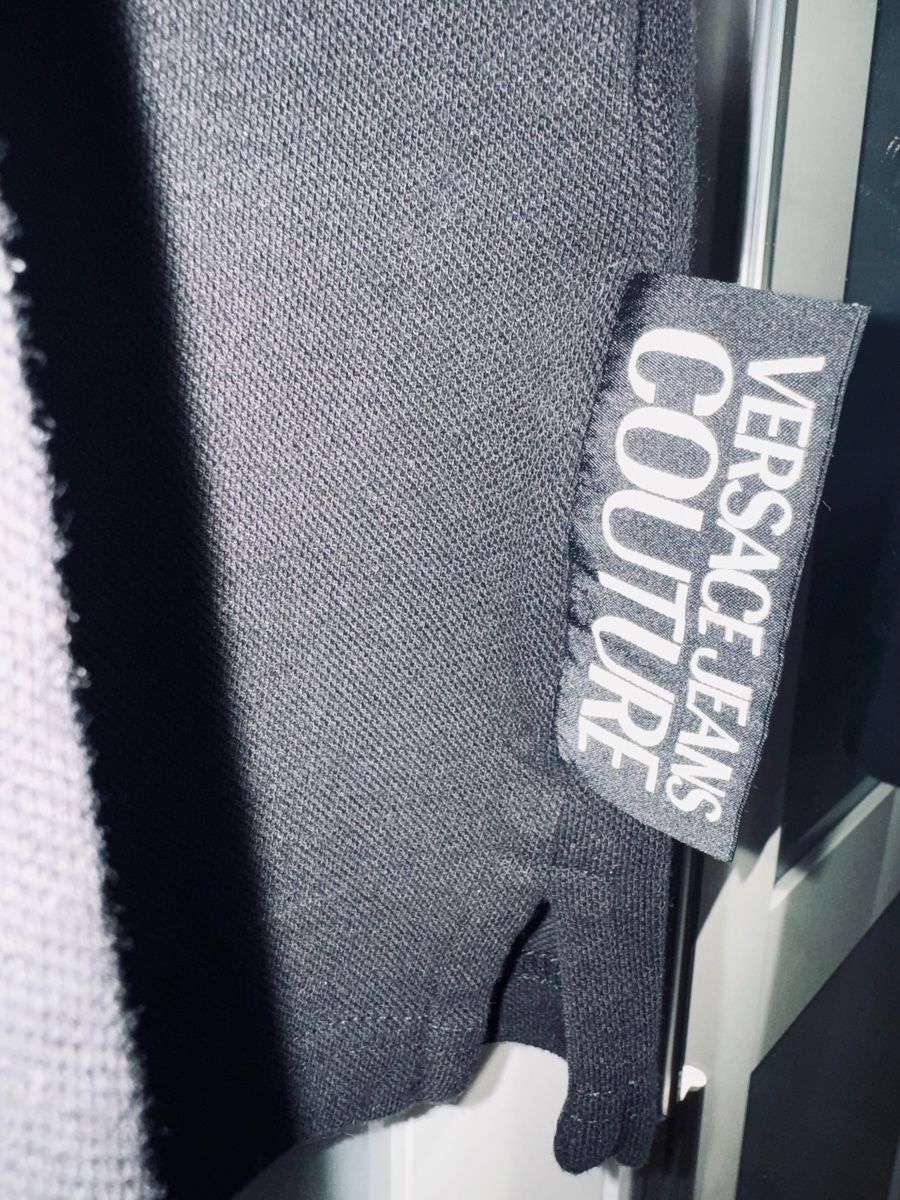 Versace Magliette Polo: Polo nuova originale Versace Jeans Couture Nera 56 / cotone. – Nuovo (secondo la descrizione) da Volketswil venduto da mau_9pxs 5