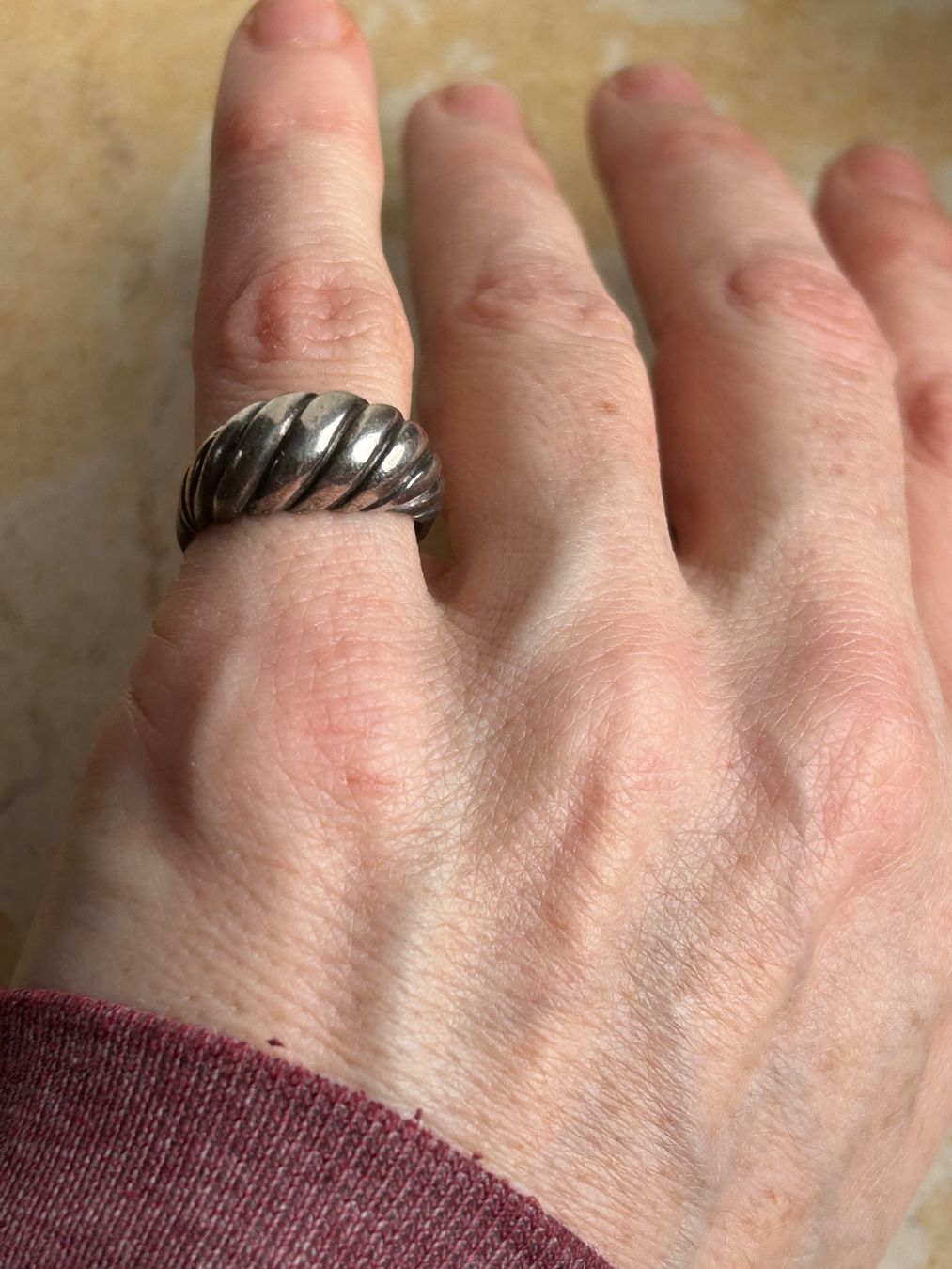 Anelli: Silberring, Gr. 54, Vintage, Muschelform – Usato da Dittingen venduto da Bellevista 1