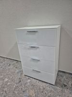 Kommode weiss Glasdekor 4 Schubladen guter Zustand