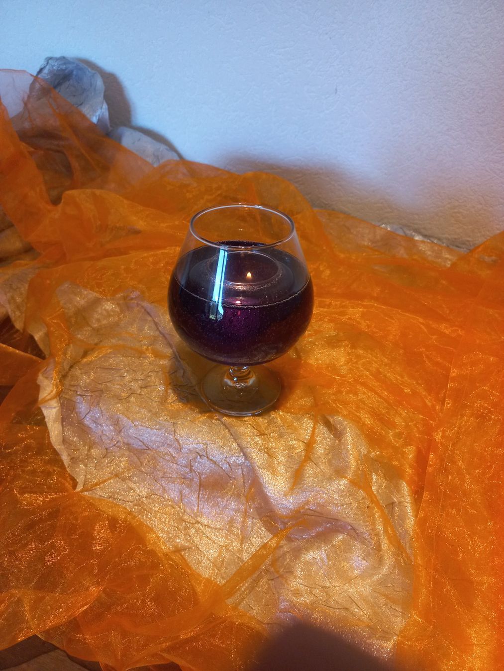 Partylite Bougeoirs: Verre couleur prune – D'occasion à La Sagne NE par John7Steph 1