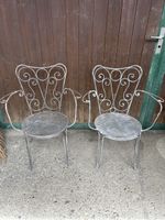 2 Nostalgie Gartenstühle Metall Vintage shabby chic Retro 60