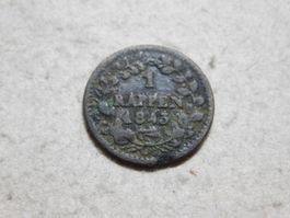Kantonsmünze Luzern 1843 - 1 Rappen, Kupfer, sehr schön