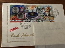 Cook Islands Ersttagsbrief Olympische Spiele 1988