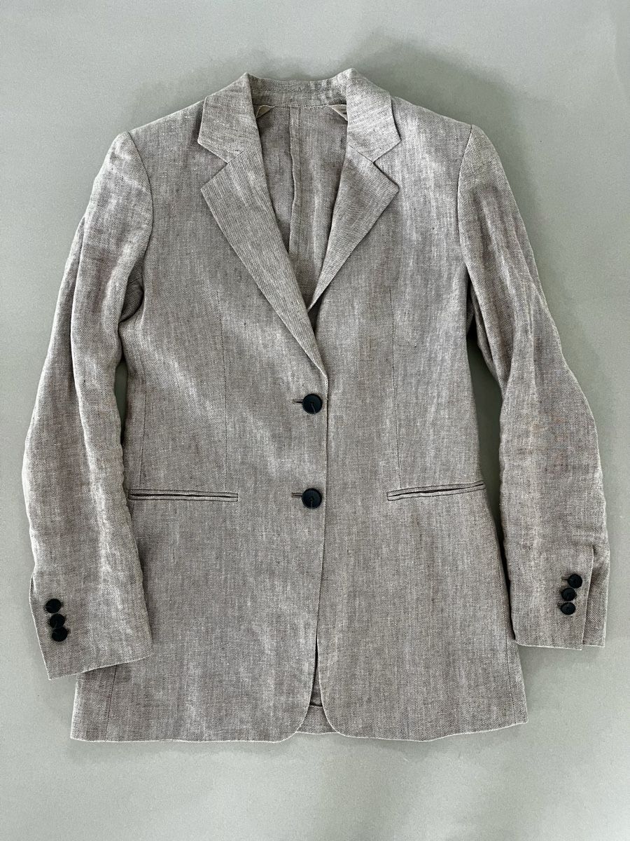 Massimo Dutti Giacche: Blazer Massimo Dutti brown 100% linen size 34 – Usato da Meilen venduto da Tamara23