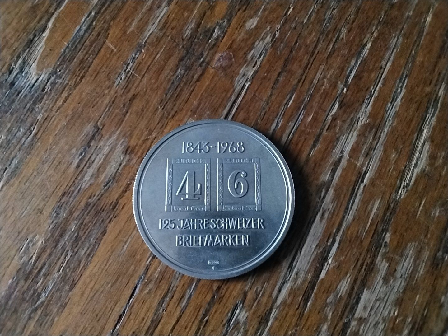 Medaglie: Silbermedaille 125 J. Schweizer Briefmarken – Usato da Biel/Bienne venduto da taki25