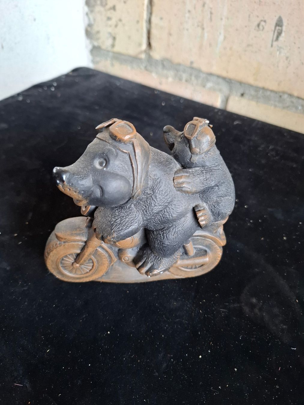 Statuette: Bären-Figur auf Motorrad, Deko-Figur, witzig – Usato da Schönholzerswilen venduto da clyde123