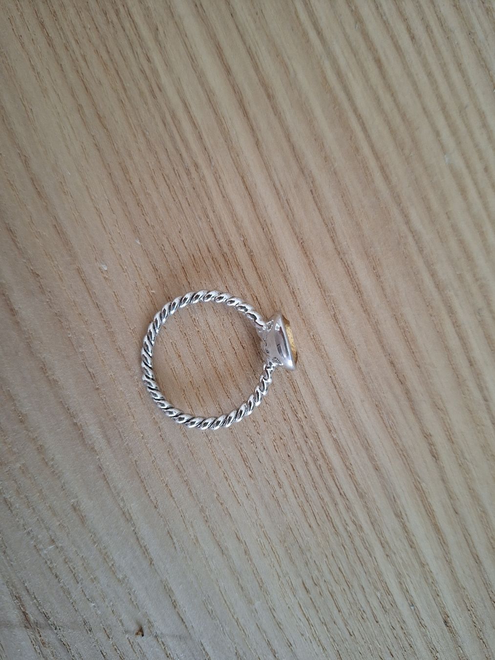 Ringe: Silber Ring mit gelbem Stein, ohne Punze. Gr. 60 – Gebraucht aus Glarus von novale2 1