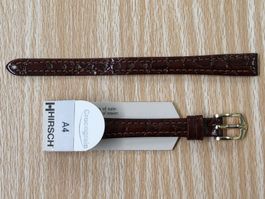 Uhrenband Leder 10mm, Hirsch Crocograin