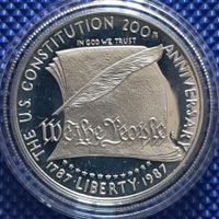 US Dollar Constitution 1987 en argent