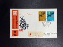 Swissair Erstflugbrief Genf-Djidda ab UNO 1978