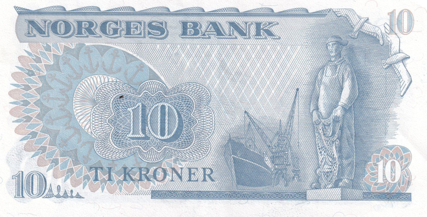 Billets de banque: Banknote Norwegen 10 Kroner 1981 – Neuf (Voir description) à Neuchâtel par karlpierrino 1