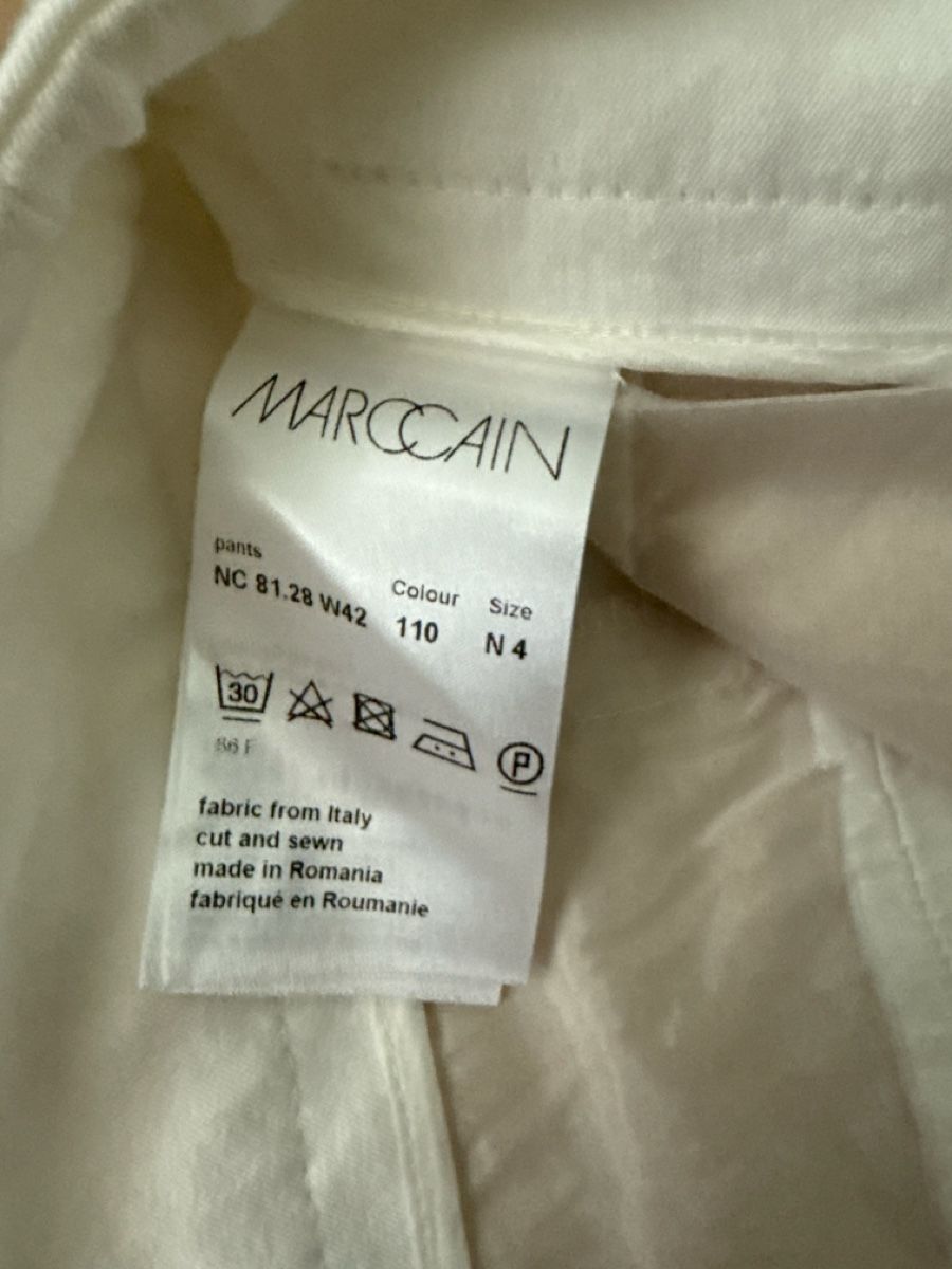 Marc Cain Pantaloni: Marc Cain Hose, weiss, Grösse N4 – Nuovo (secondo la descrizione) da Wittinsburg venduto da redrose296 2