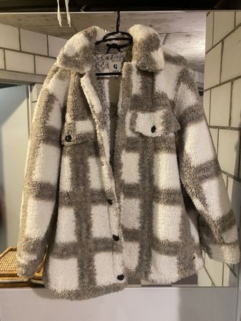 Garcia Teddy Jacke im Karomuster, Grösse M